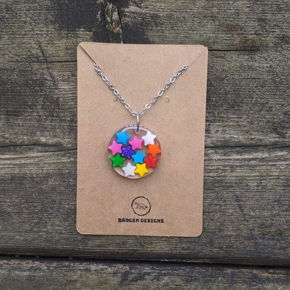 Super Cute Star Necklace Resin